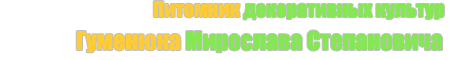 Питомник декоративных культур Гуменюка Мирослава Степановича